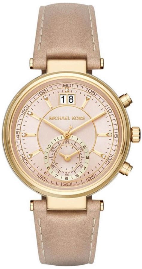 Women's Michael Kors Sawyer Chronograph Tan 